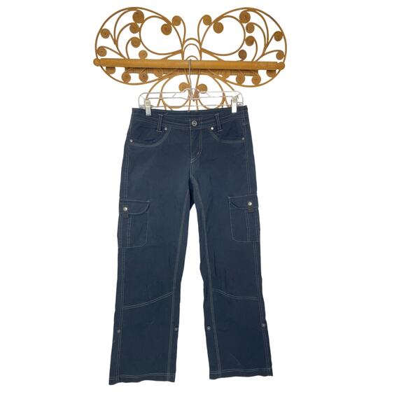 Kuhl women's charcoal black roll up pants crop 8 - Picture 1 of 6